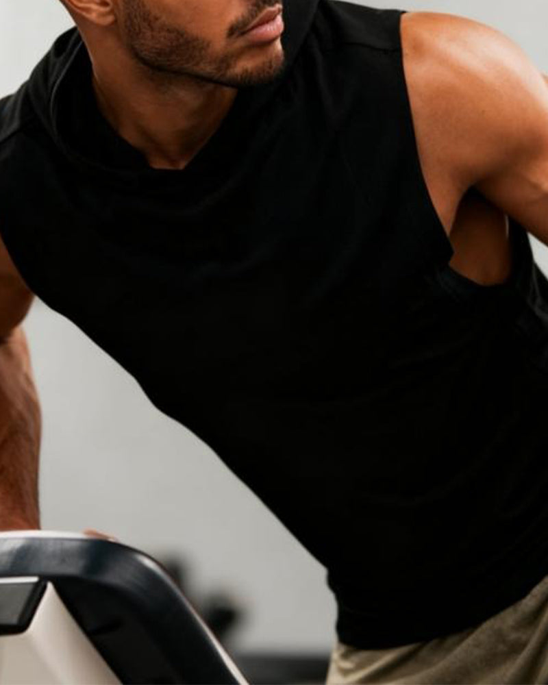 Tank Top Herren Kapuze Tasche