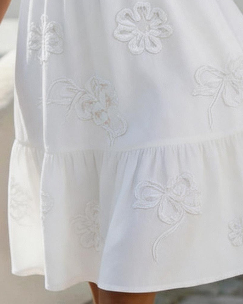 Kleid Puff Kurzarm Blumig