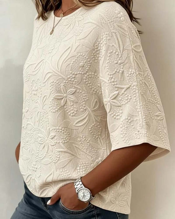 Bluse Damen Lässig Blumig