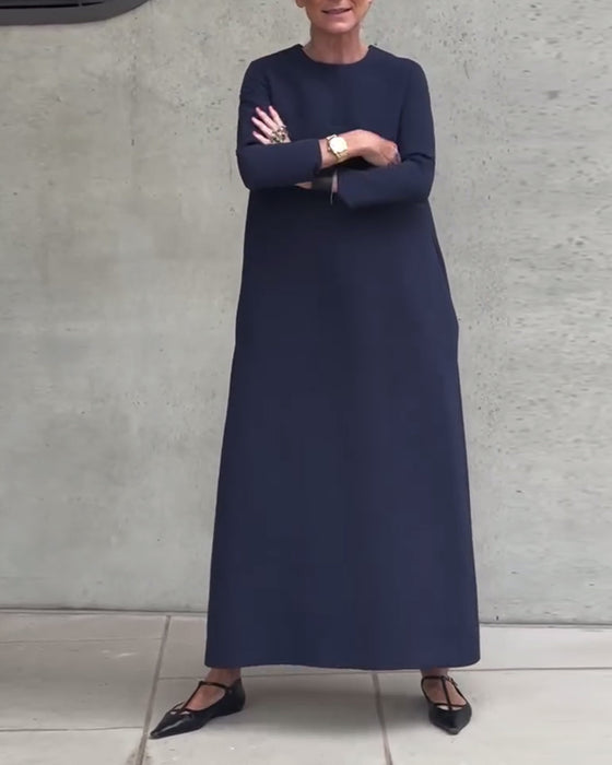 Modisches lässiges Langarmkleid