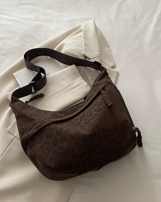 Tasche Leopardenmuster Wildleder Damen