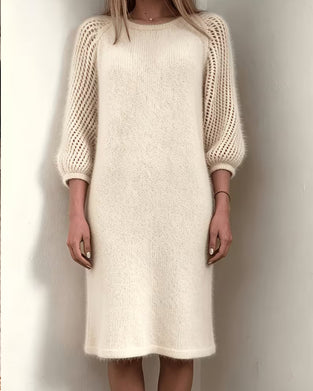 Pulloverkleid Rundhals 3/4 Ärmel