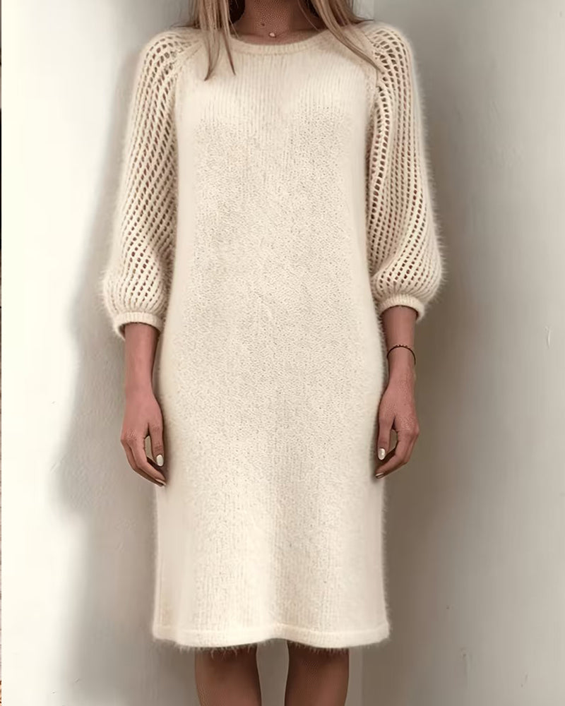 Pulloverkleid Rundhals 3/4 Ärmel