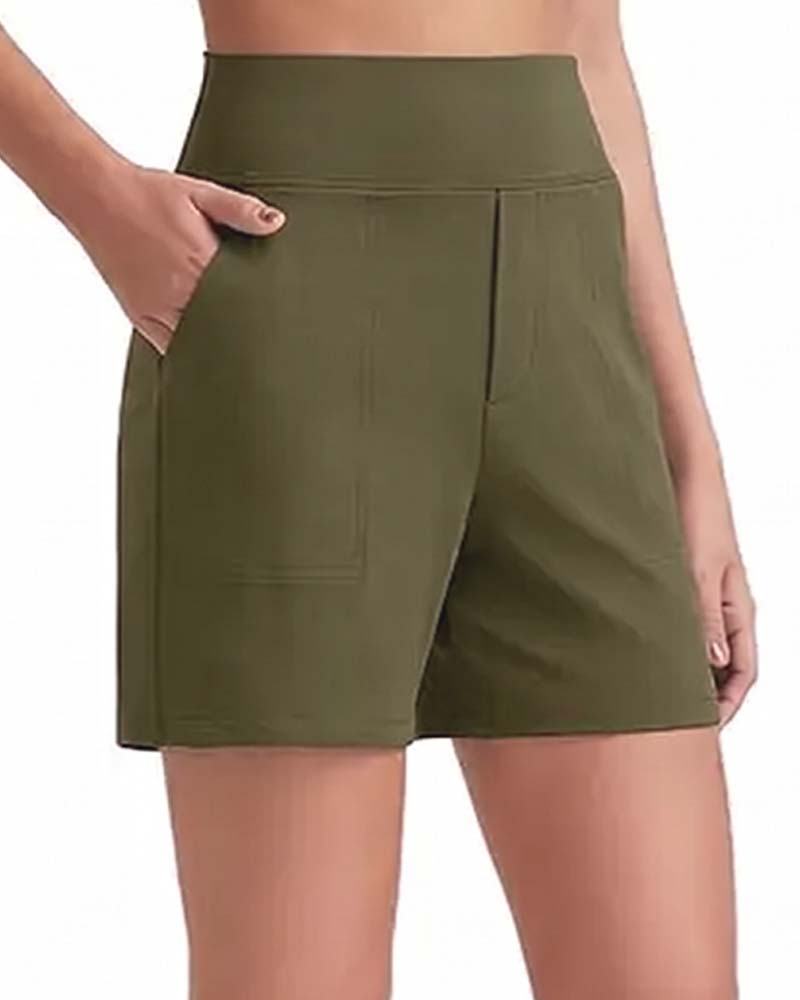 Shorts Hohe Taille Sportlich Laufen