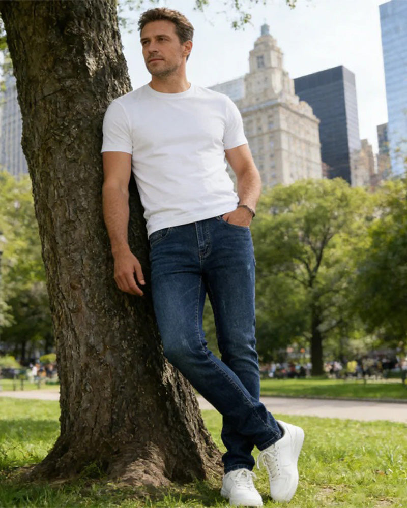 Jeans Herren Lässig Uni