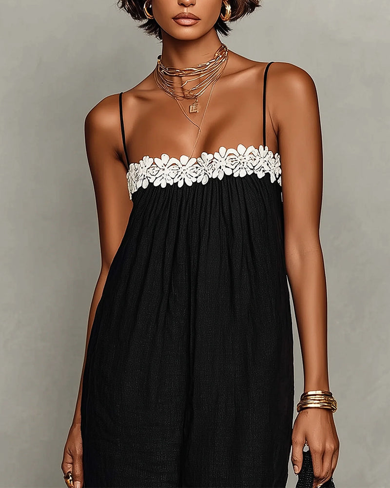 Kleid Kontrastfarbe Gerade Maxi