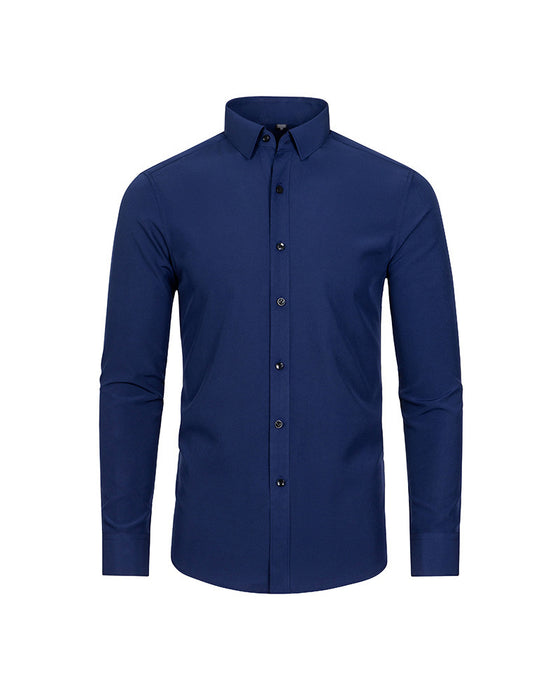 Herren Langarmhemd Uni