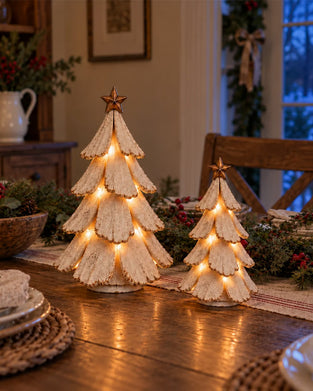 🎄🌙 Vintage Weihnachtsbaum Mit Licht Figur