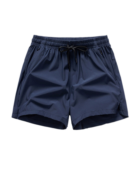 Shorts Männer Elastischer Bund Tasche Schnelltrocknend Eis-Seide Sport