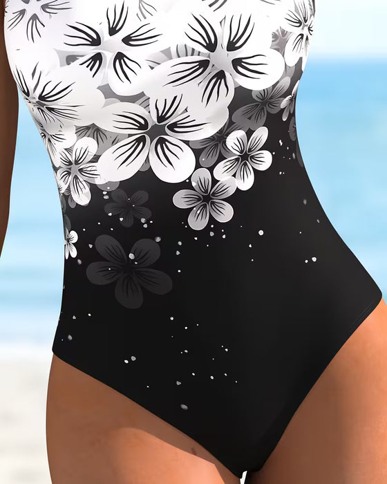 One-Piece Mode Blumen Druck