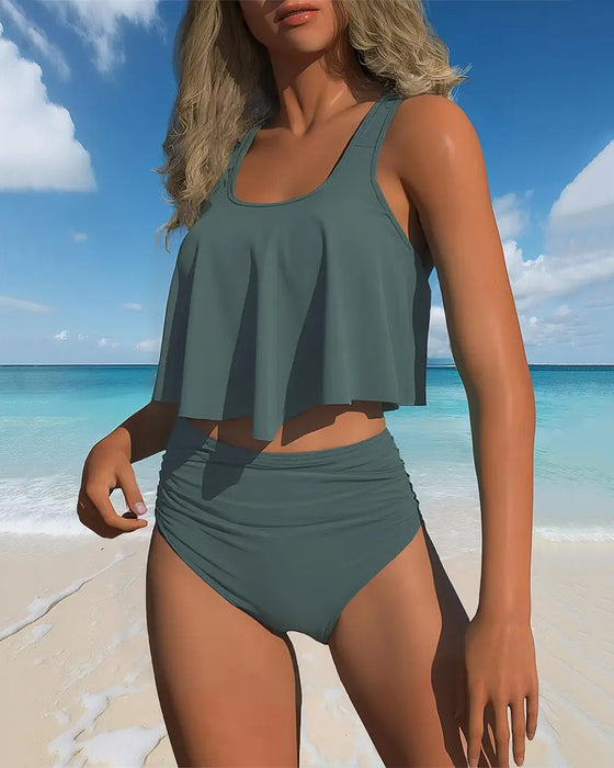 Badeanzug Hohe Taille Weste