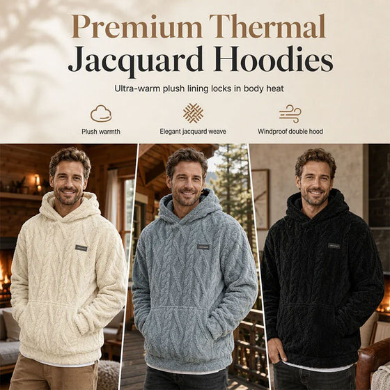 Herren Winter Jacquard Muster Hoodie
