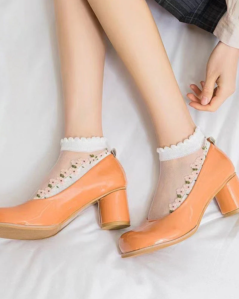 Sommer Blumig Atmungsaktive Socken