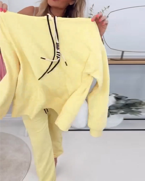 Zweiteiliger Anzug Street Style Sweatshirt Sport