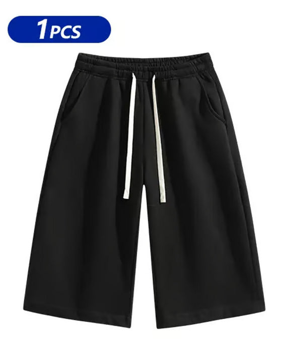 Herren-Shorts Einfarbig Mit Kordelzug