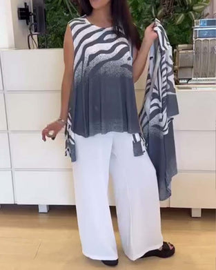 Tanktop Ärmellos Zebra Druck