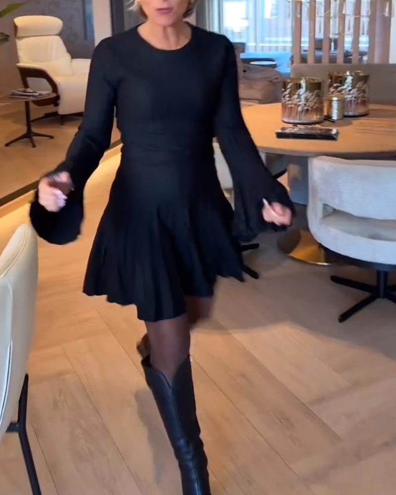 A-Linie-Kleid mit Schirmärmeln