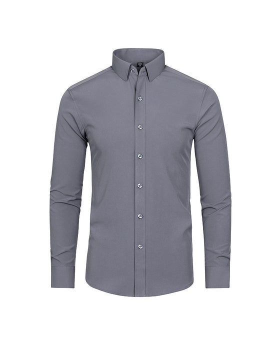 Herren Langarmhemd Uni