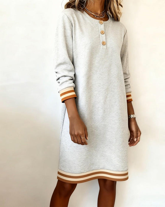 Kleid Kontrastfarbe Mode