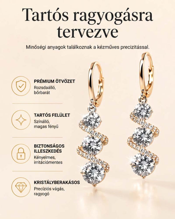 💎👗 Asymmetrische Spiral- und Tropfenohrringe ✨