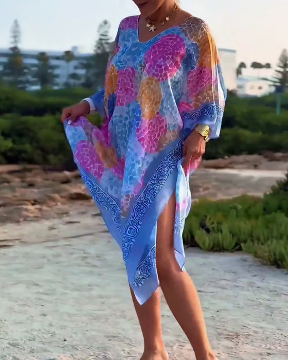 Strandkleid Resort Druck Badeanzug
