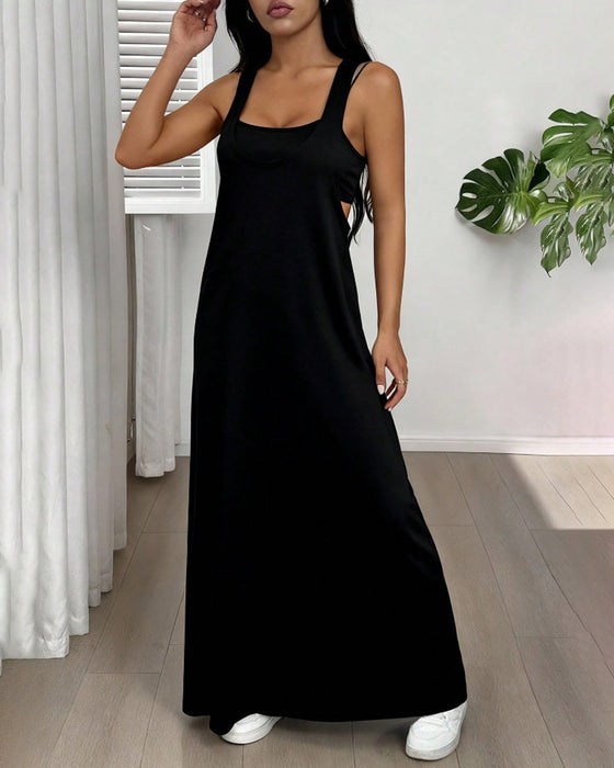 Set Einfarbiges Kleid Zweiteilig