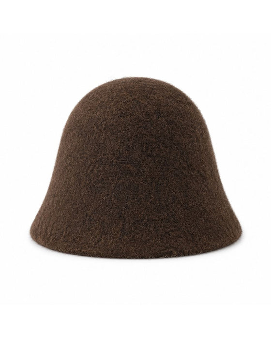 Einfarbiger Wildleder‑Bucket‑Hut
