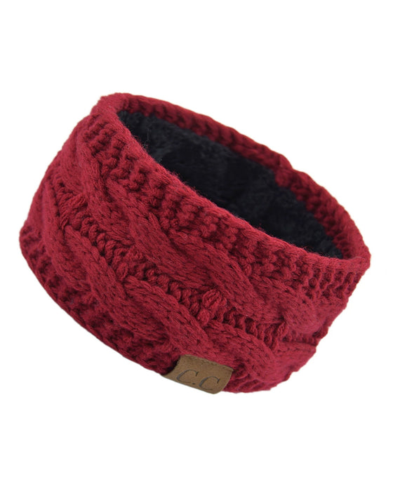 Fleece Gestricktes Stirnband Für Herbst Und Winter
