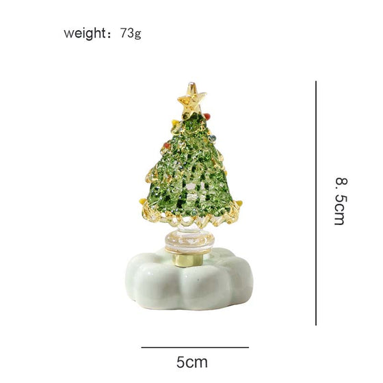 Glas Weihnachtsbaum Mit Rotierender Keramikbasis
