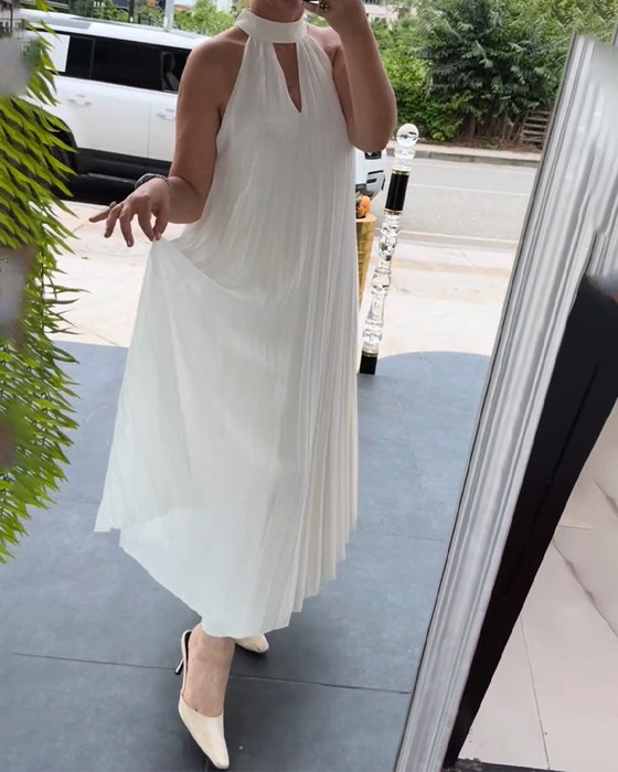 Kleid Halter Gerafft Elegant