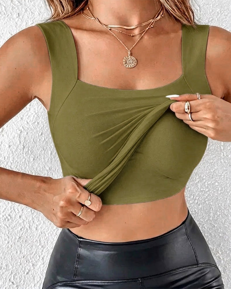 🔥Shapewear-Top mit U-Ausschnitt und integriertem BH