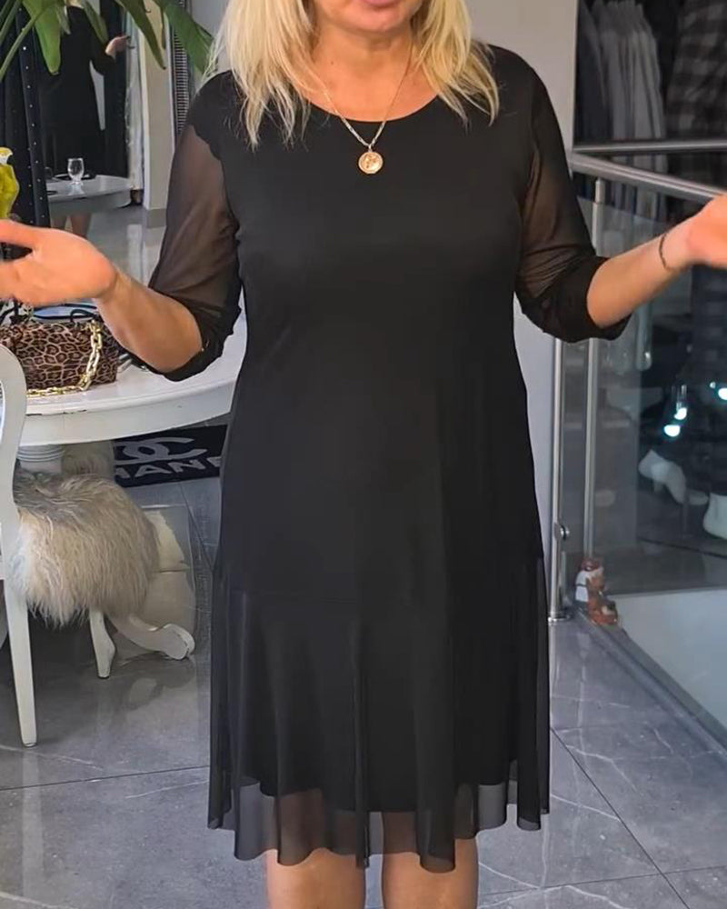 Transparentes und modisches unifarbenes Kleid