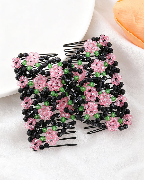 Elastischer Perlen Haaraccessoire Kamm