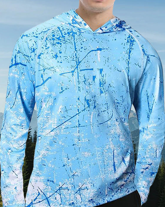 Herren Top Langarm Mit Print