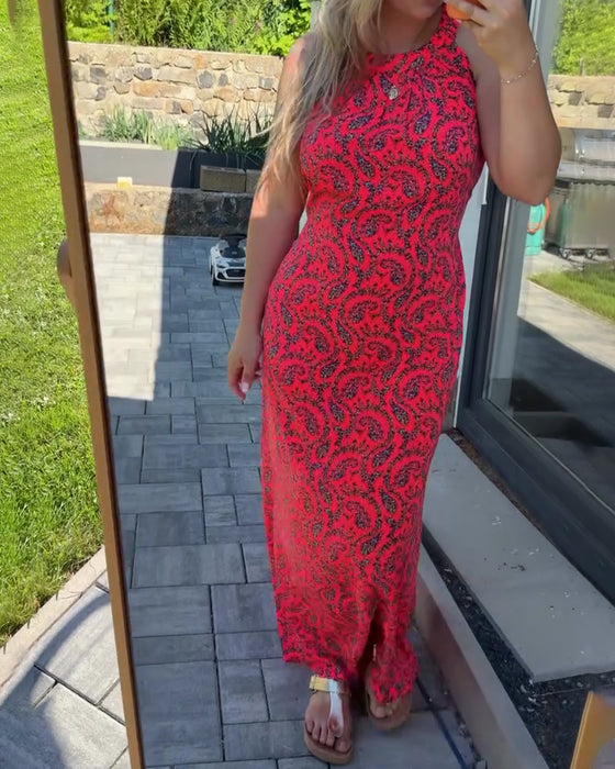Kleid Halter Ärmellos Figurbetont