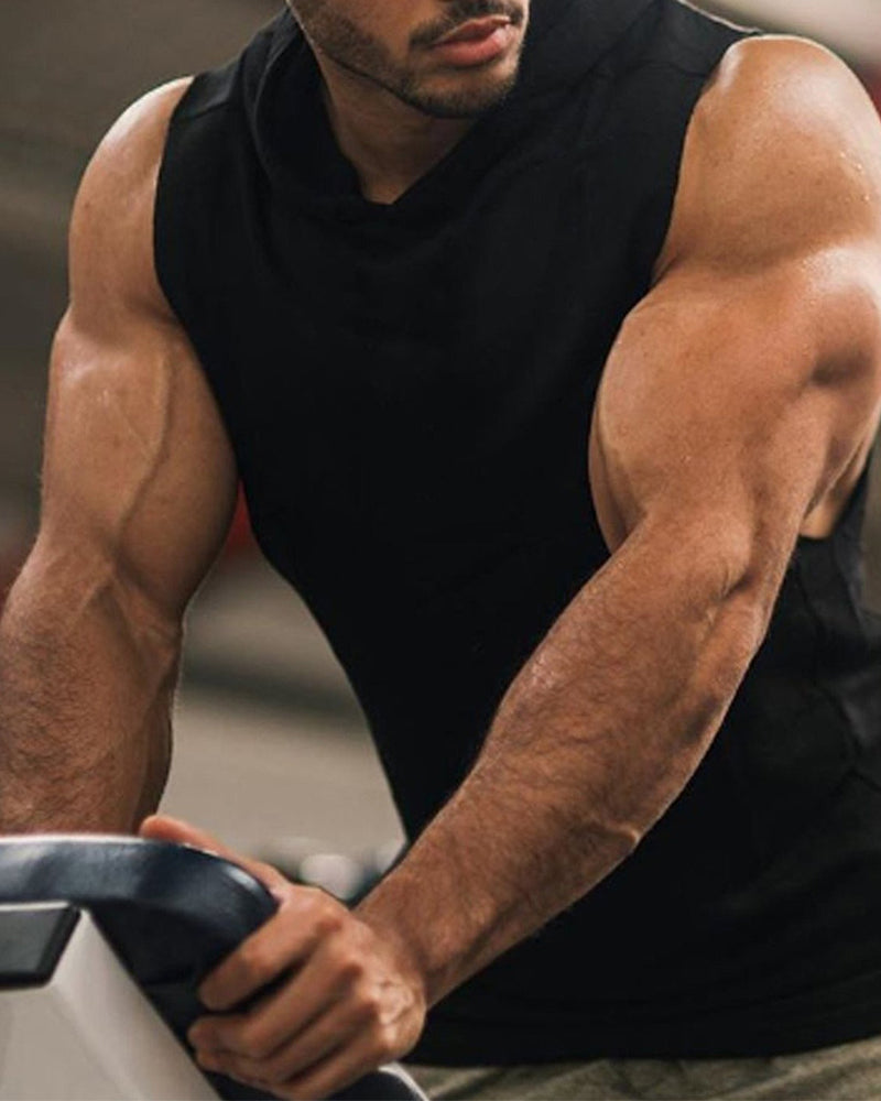 Tank Top Herren Kapuze Tasche