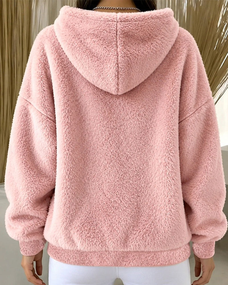 Hoodie Plüsch Mit Kapuze Locker