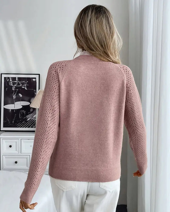 Pullover Elegante Rüsche Ausgearbeiteter Saum