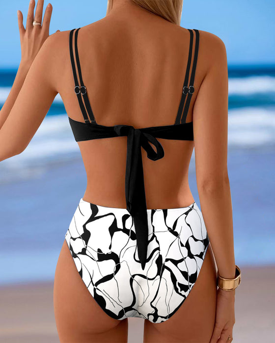 Bikini Bedruckt Sexy Zweiteilig