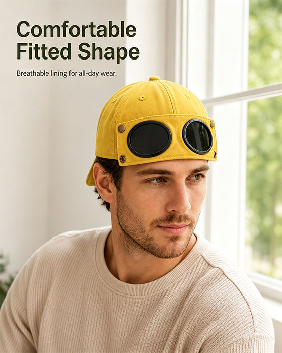 Pilot-Baseballkappe Mit Abnehmbarer Brille – Gemacht Für Streetwear Und Alltagslooks