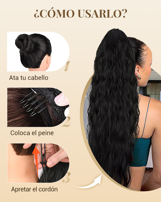 Lange Voluminöse Und Lockige Haarverlängerung