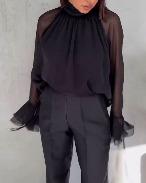 Bluse Mesh Verbindung Elegant