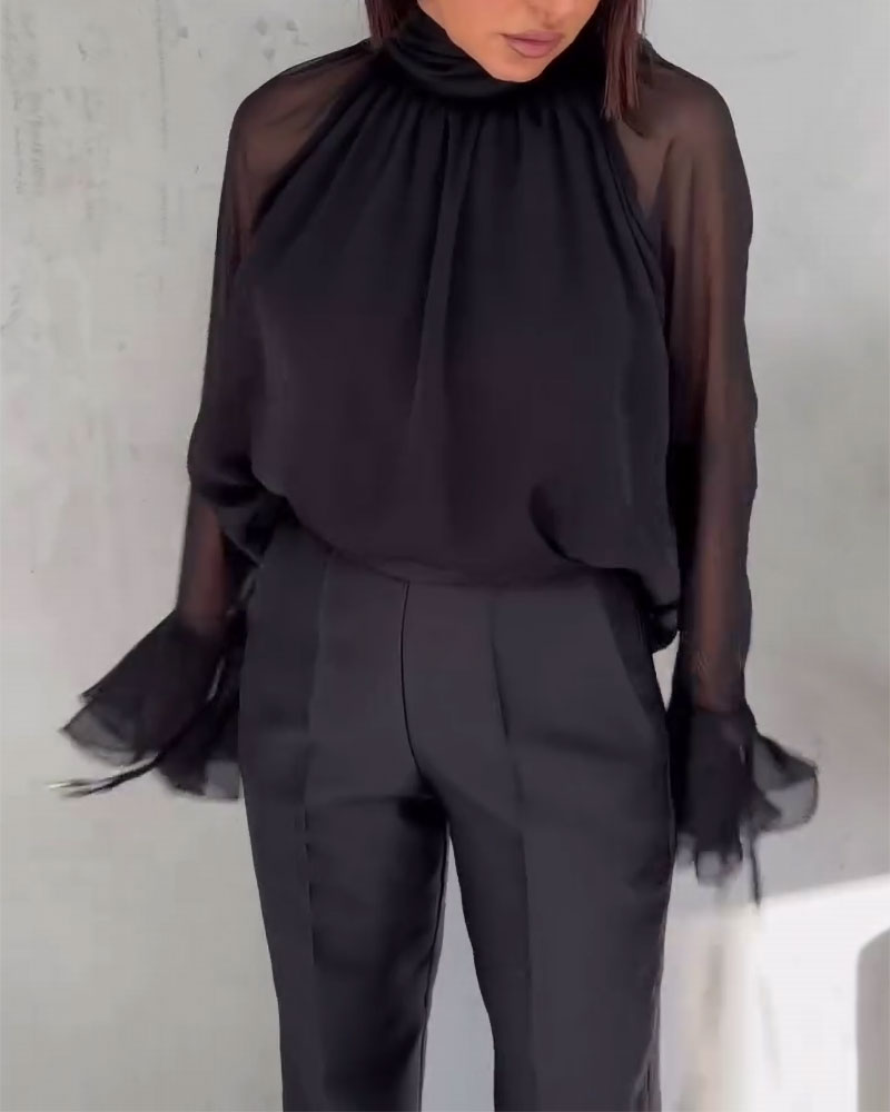 Bluse Mesh Verbindung Elegant