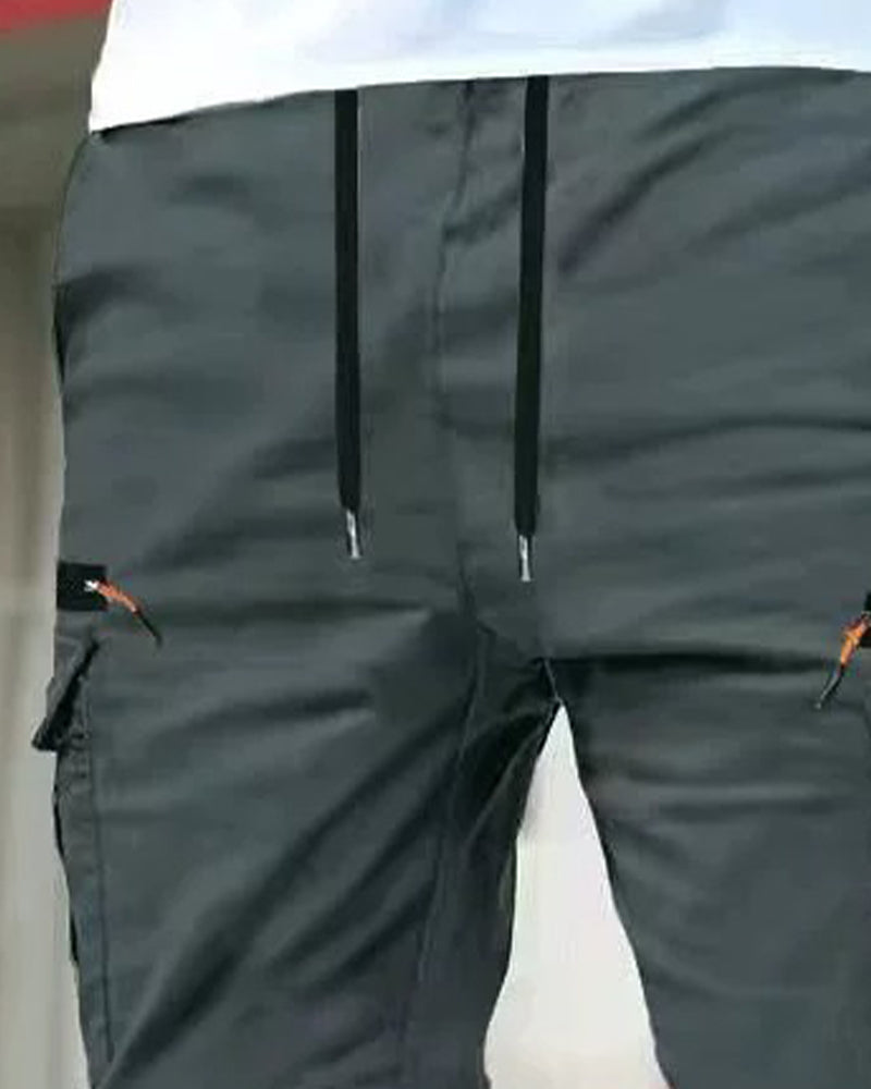 Herren Hose Gummibündchen Einfarbig Entspannt
