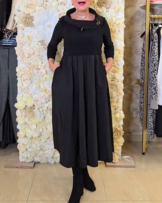 Kleid Modisch Street Uni A-Linie