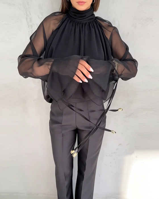 Bluse Mesh Verbindung Elegant