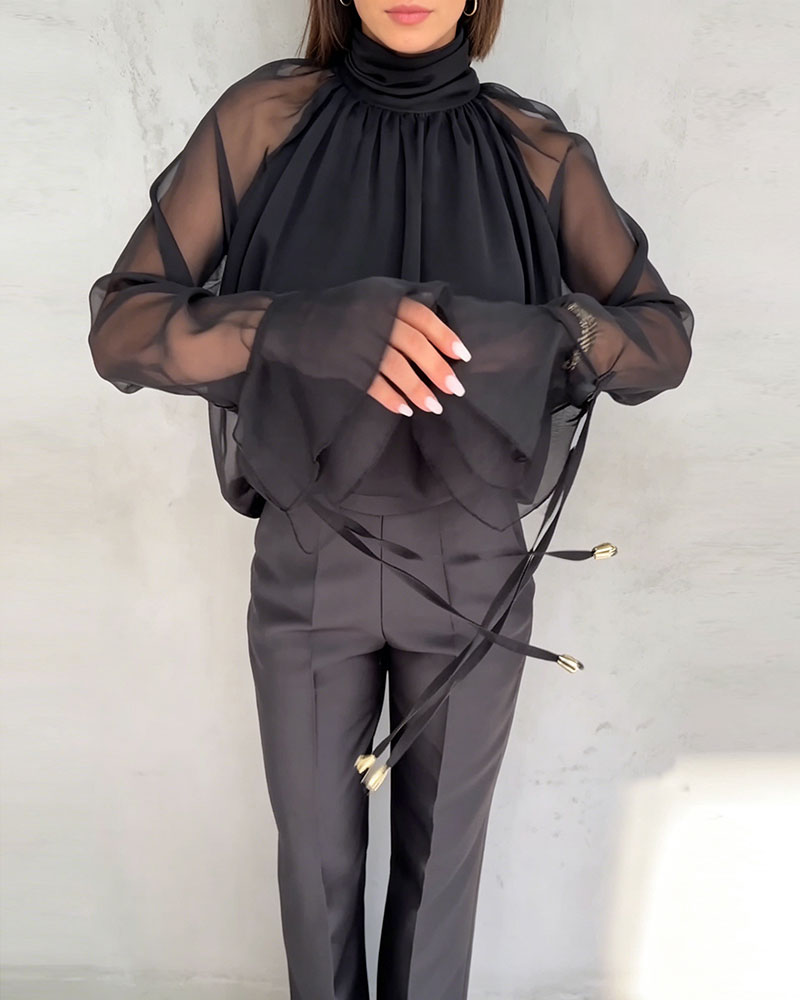 Bluse Mesh Verbindung Elegant