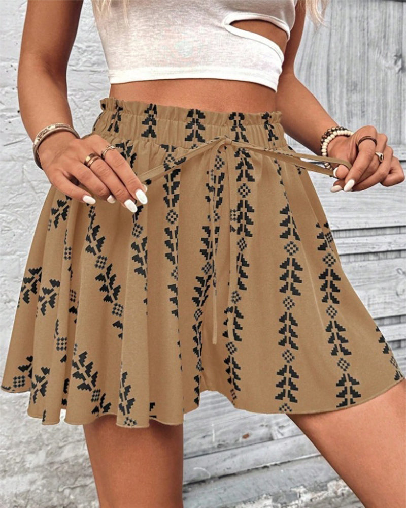 Shorts Print Kordelzug Loose Fit Schlag