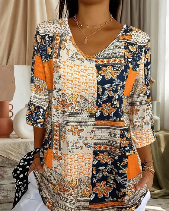 Top Vintage Blumendruck