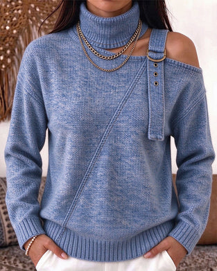 Pullover Rollkragen Langarm Modisch